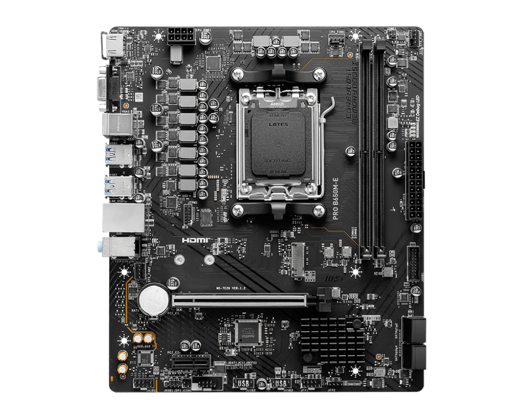 MSI Motherboard Pro B650M-E DDR5 MSI Motherboard Pro B650M-E DDR5
